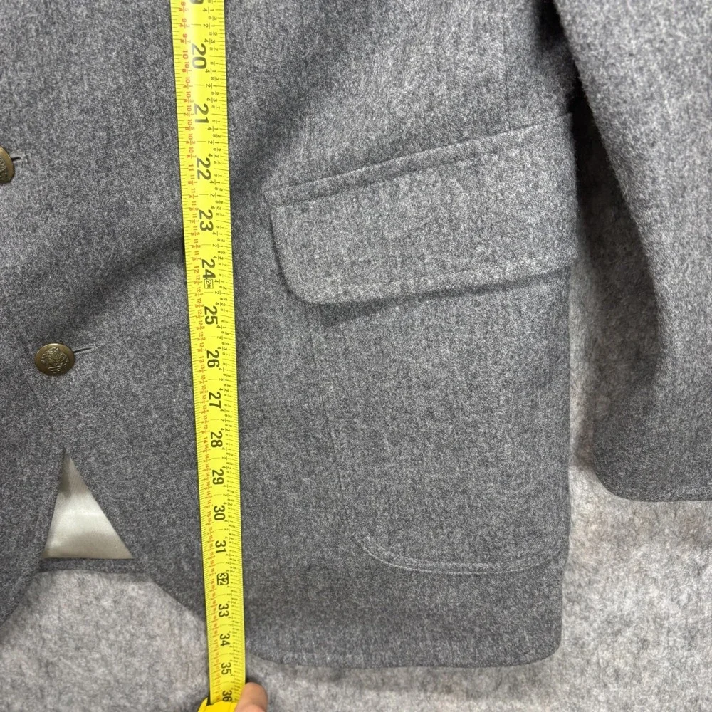 Vintage Pendleton Virgin Wool Blazer Men's 44 Long‎ Gray Preppy Academic 90s USA